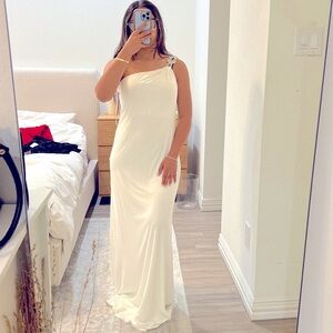 White formal gown